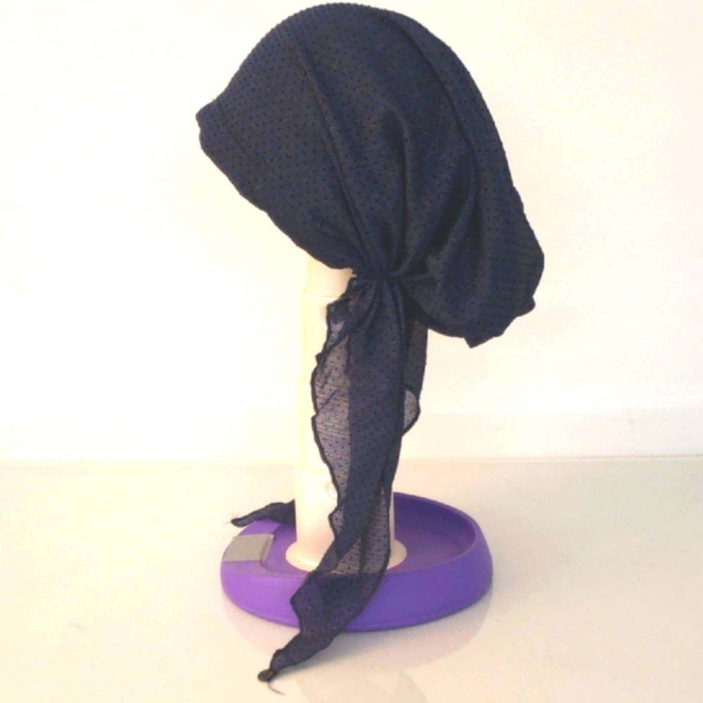 Elegant Navy Headscarf